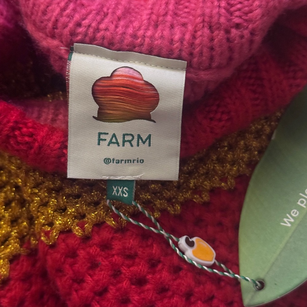 FARM RIO Shiny Stripes Knit Sweater NWT - Picture 9 of 10